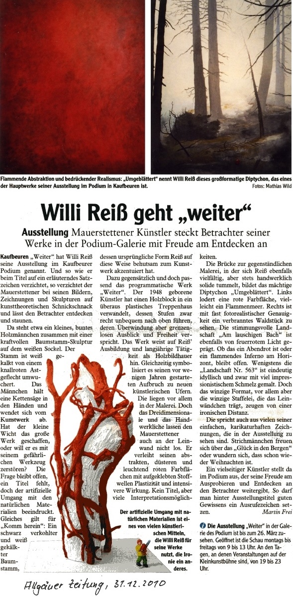Artikel in der AllgÃ¤uer Zeitung vom 31.12.2010